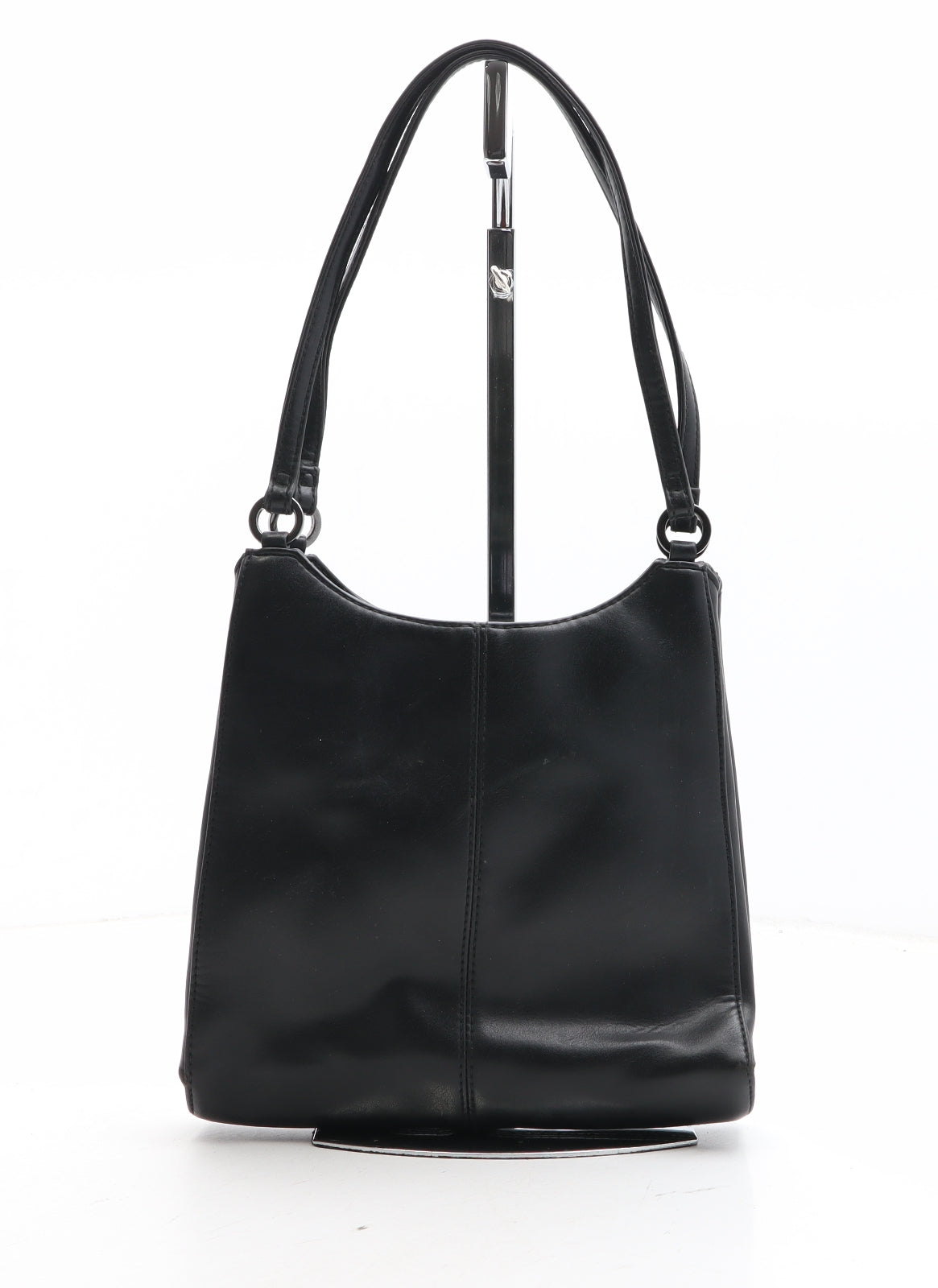 NEXT Womens Black Leather Shoulder Bag Size Small