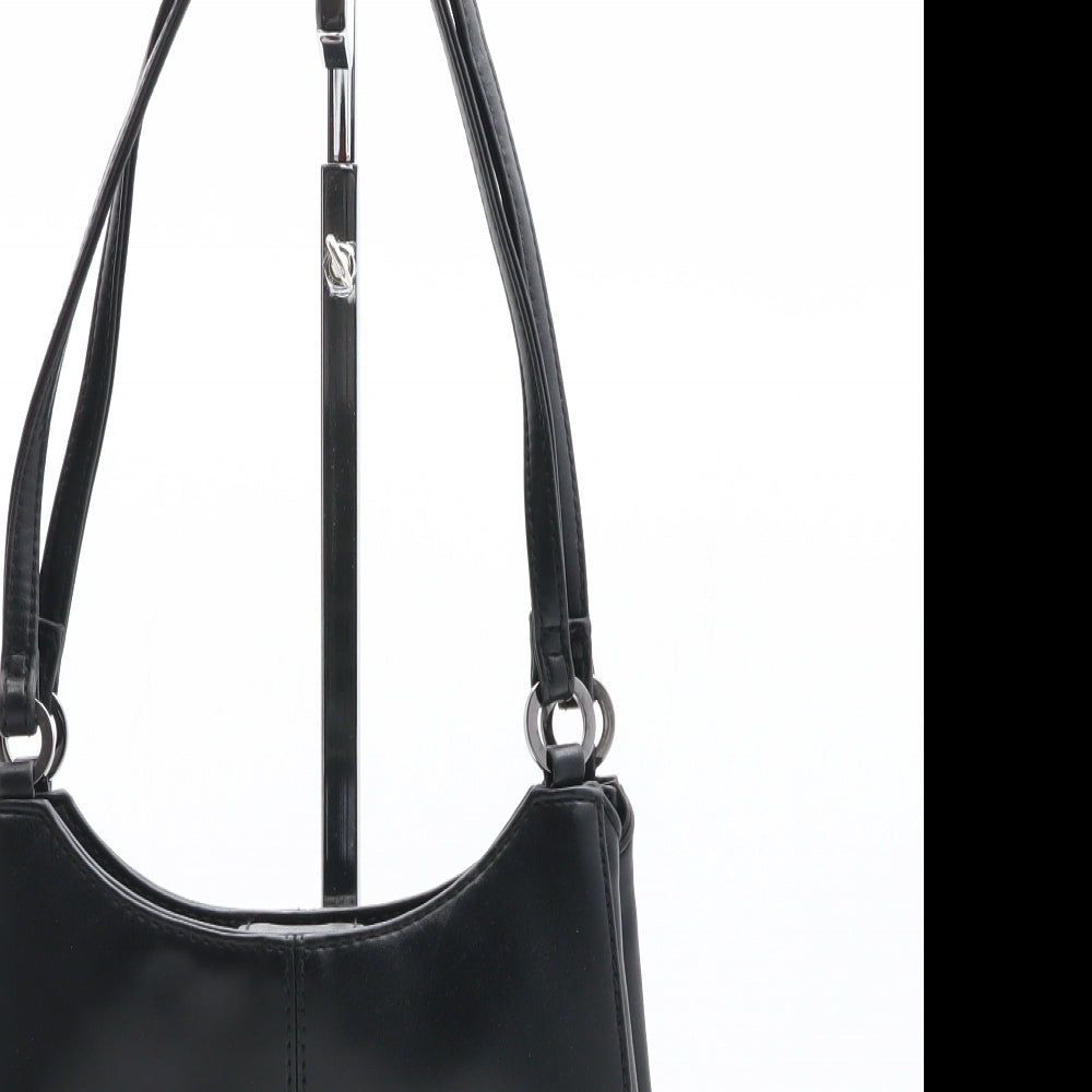 NEXT Womens Black Leather Shoulder Bag Size Small
