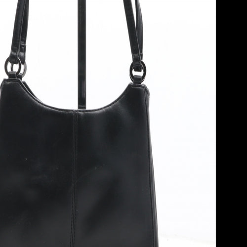 NEXT Womens Black Leather Shoulder Bag Size Small