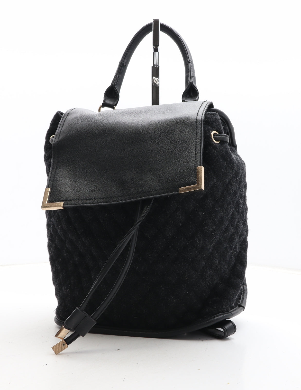 New Look Womens Black Polyester Backpack Size Medium