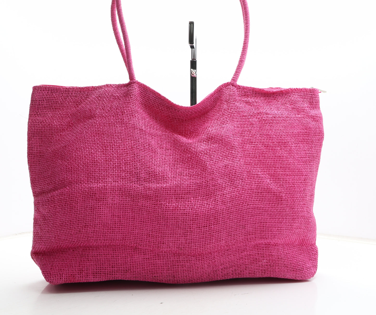 Preworn Womens Pink Polyester Top Handle Bag Size Extra Large - Flower Detail