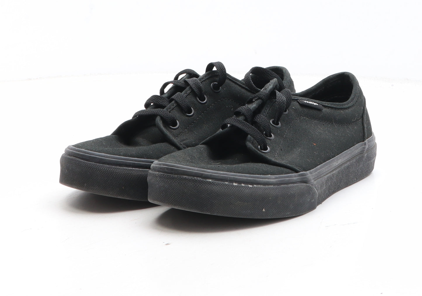 VANS Boys Black Fabric Trainer UK 4