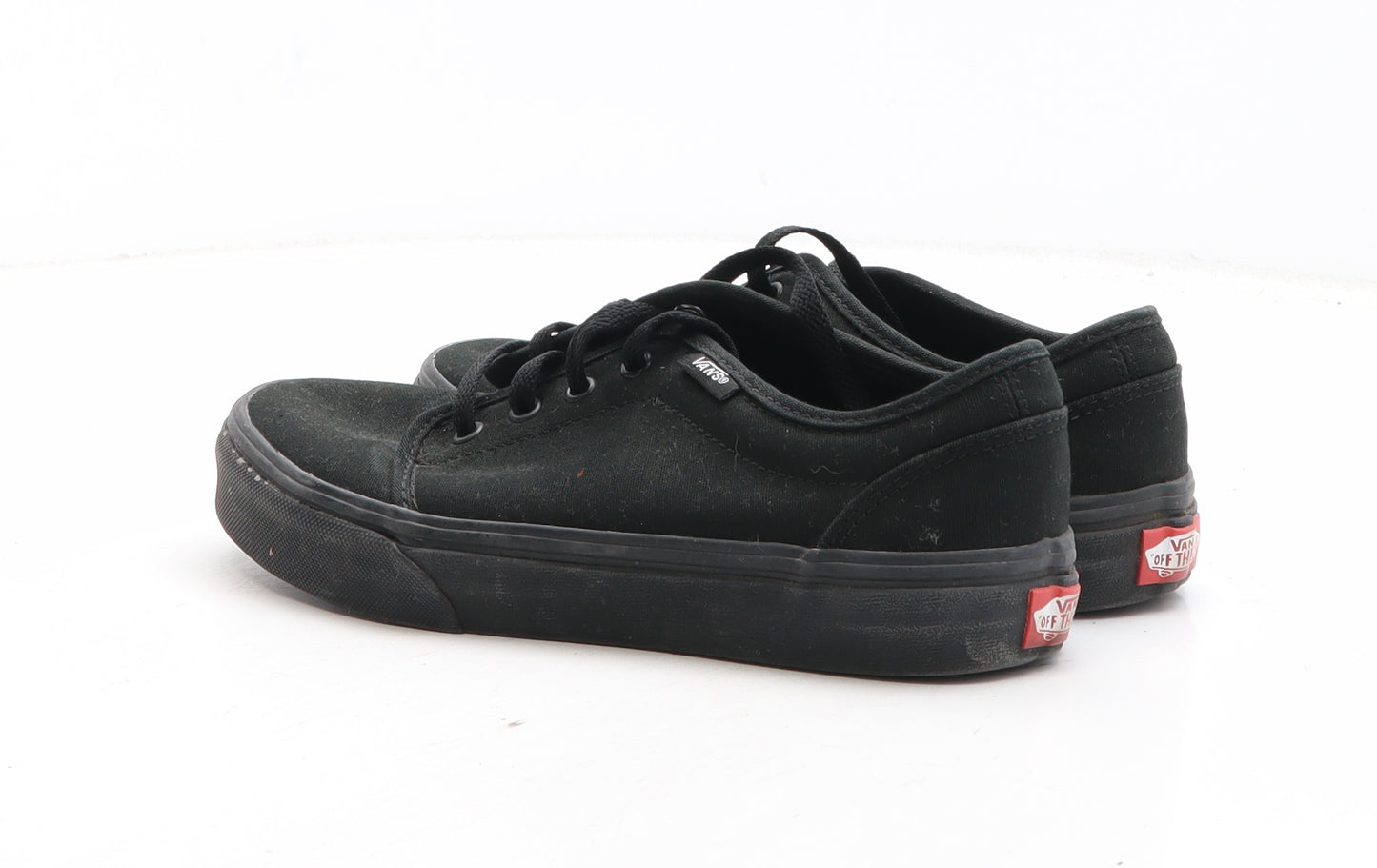 VANS Boys Black Fabric Trainer UK 4