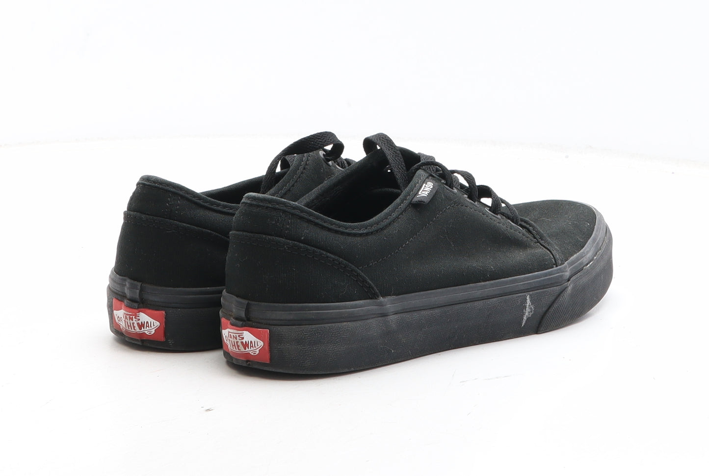 VANS Boys Black Fabric Trainer UK 4