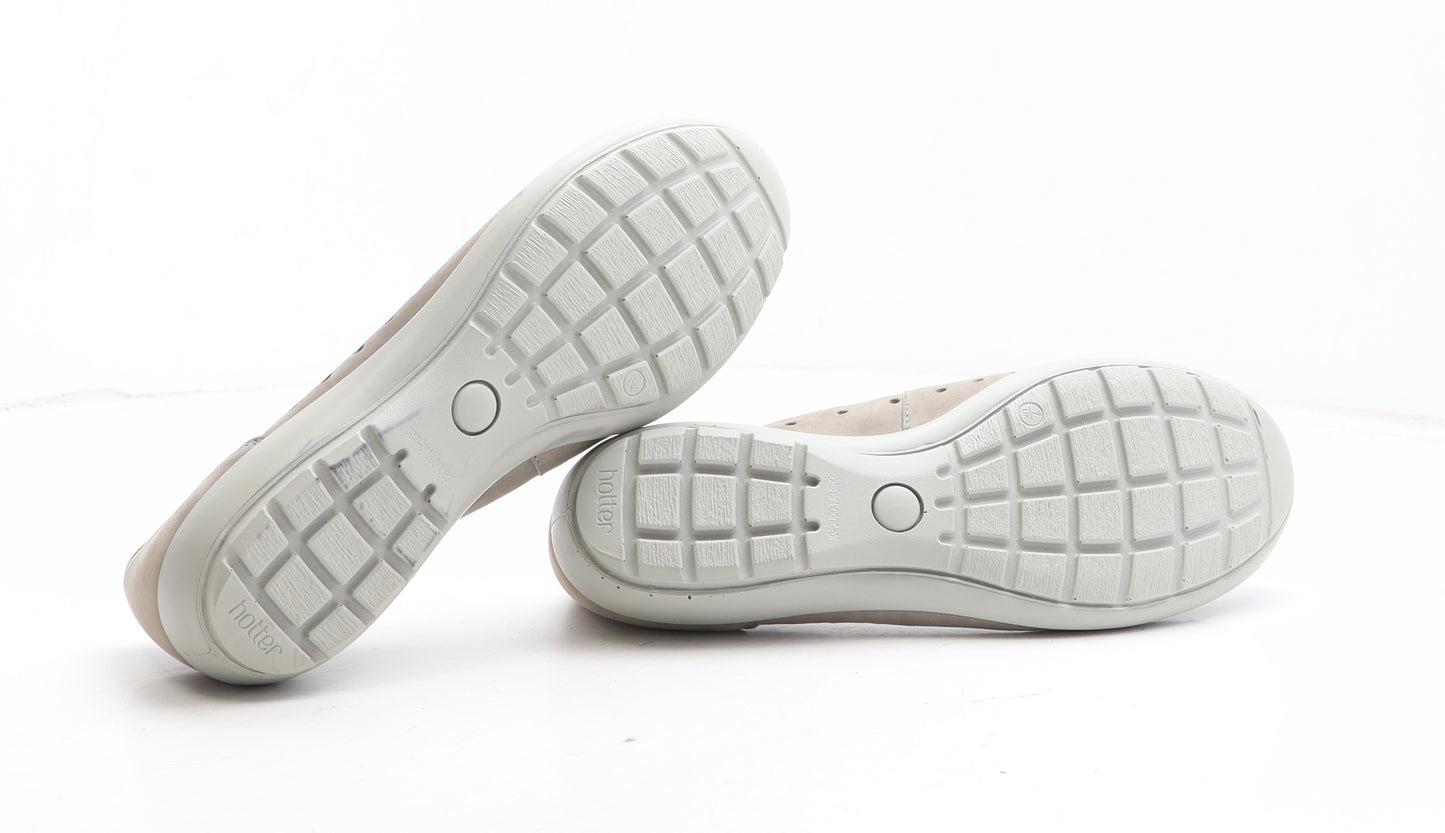 Hotter Womens Grey Synthetic Slip On Casual UK