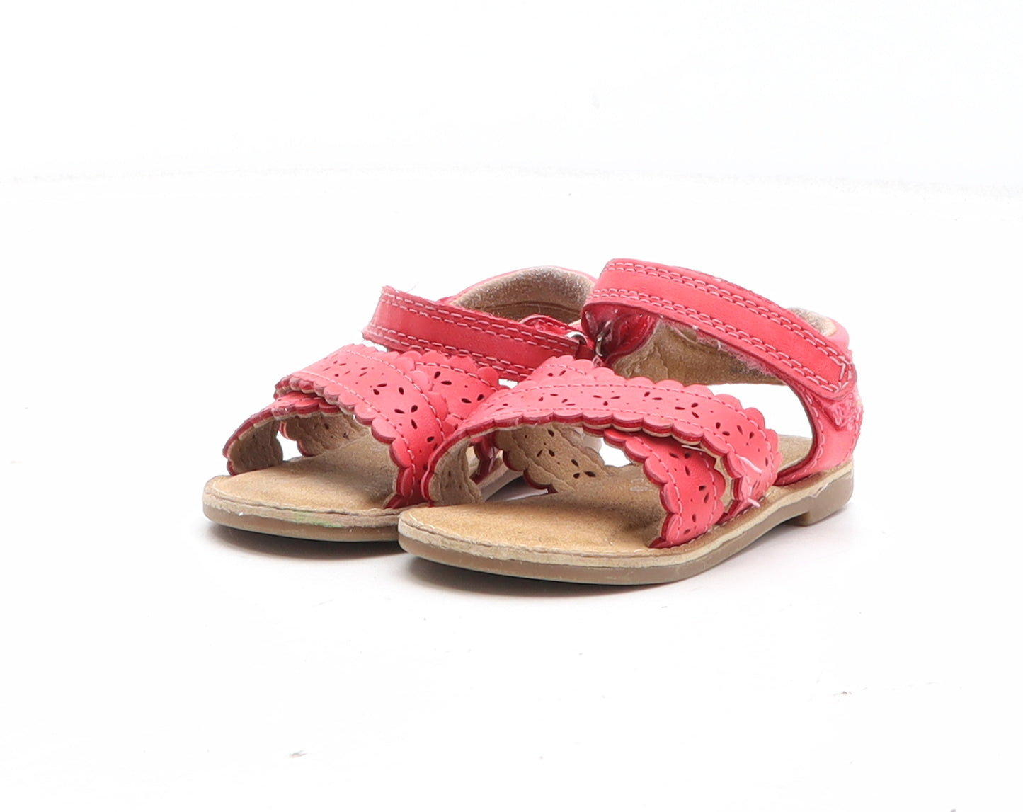 NEXT Girls Red Synthetic Strappy Sandal UK 12