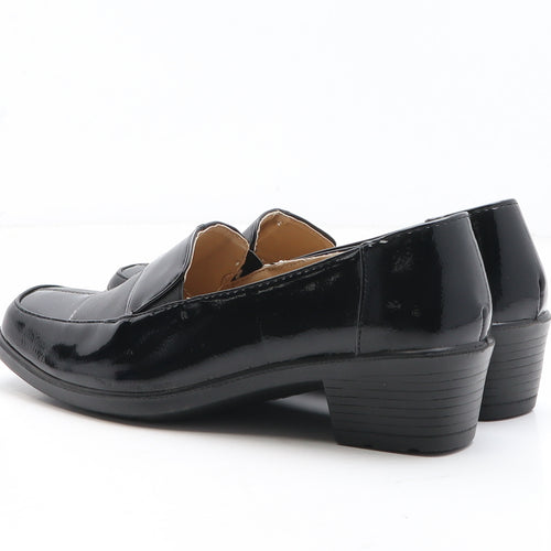 Shoe Zone Womens Black Synthetic Slip On Casual UK
