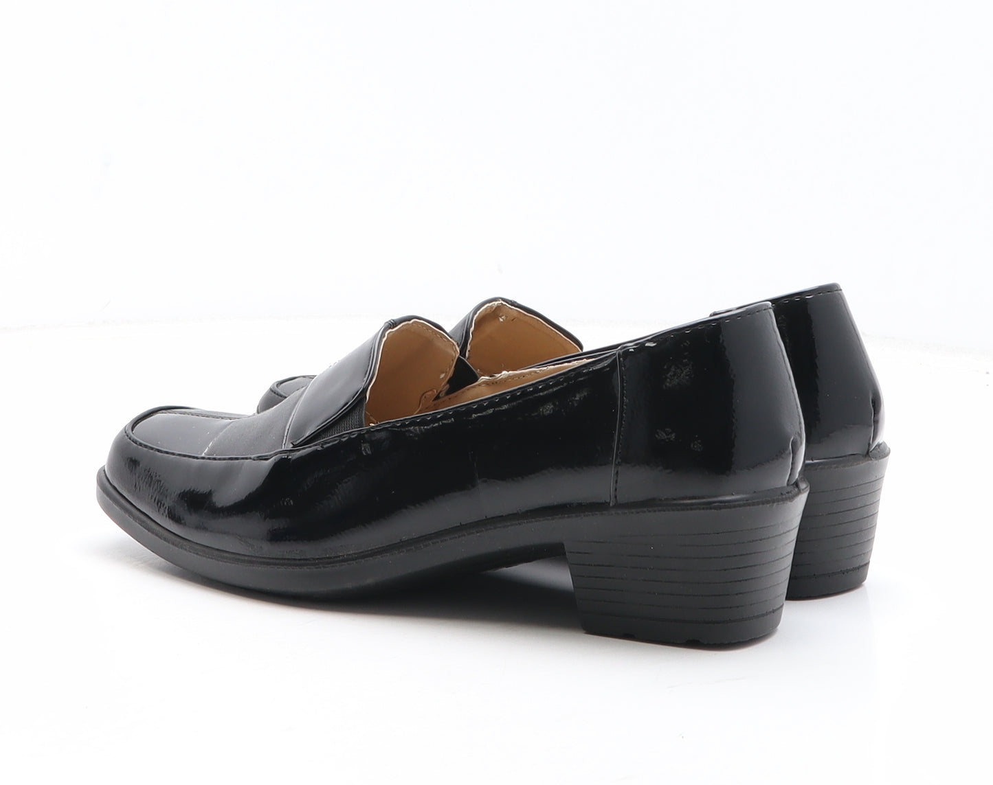Shoe Zone Womens Black Synthetic Slip On Casual UK
