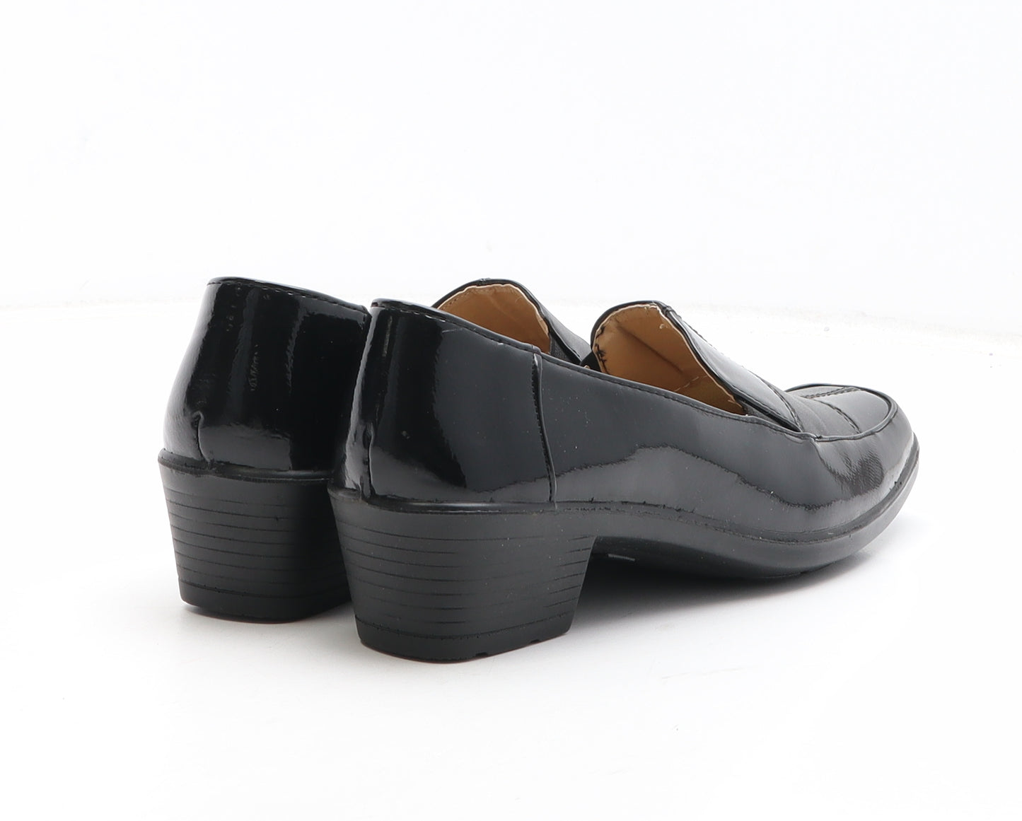 Shoe Zone Womens Black Synthetic Slip On Casual UK