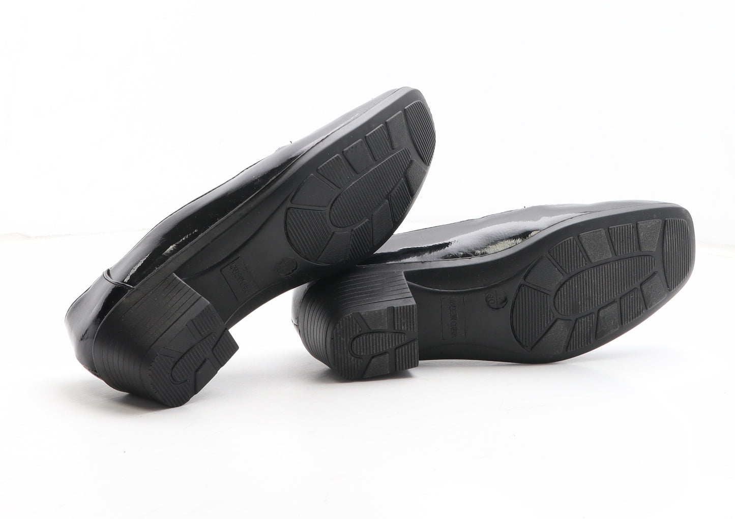 Shoe Zone Womens Black Synthetic Slip On Casual UK