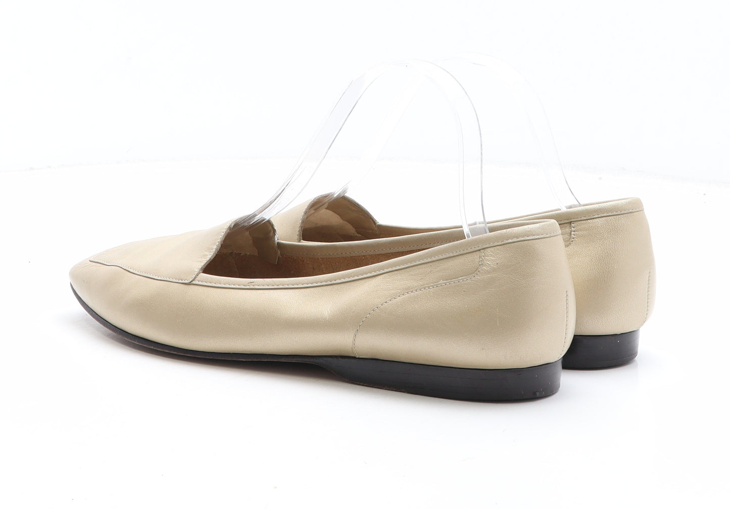 Enzo Angiolini Womens Beige Leather Slip On Casual UK