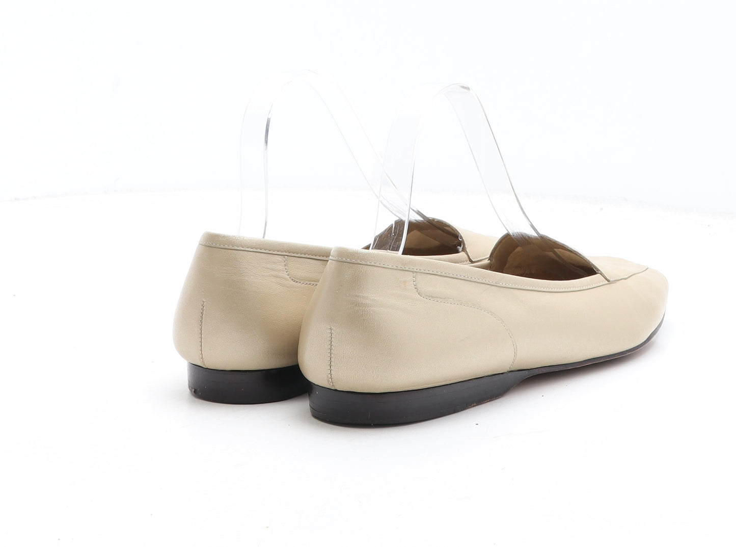 Enzo Angiolini Womens Beige Leather Slip On Casual UK