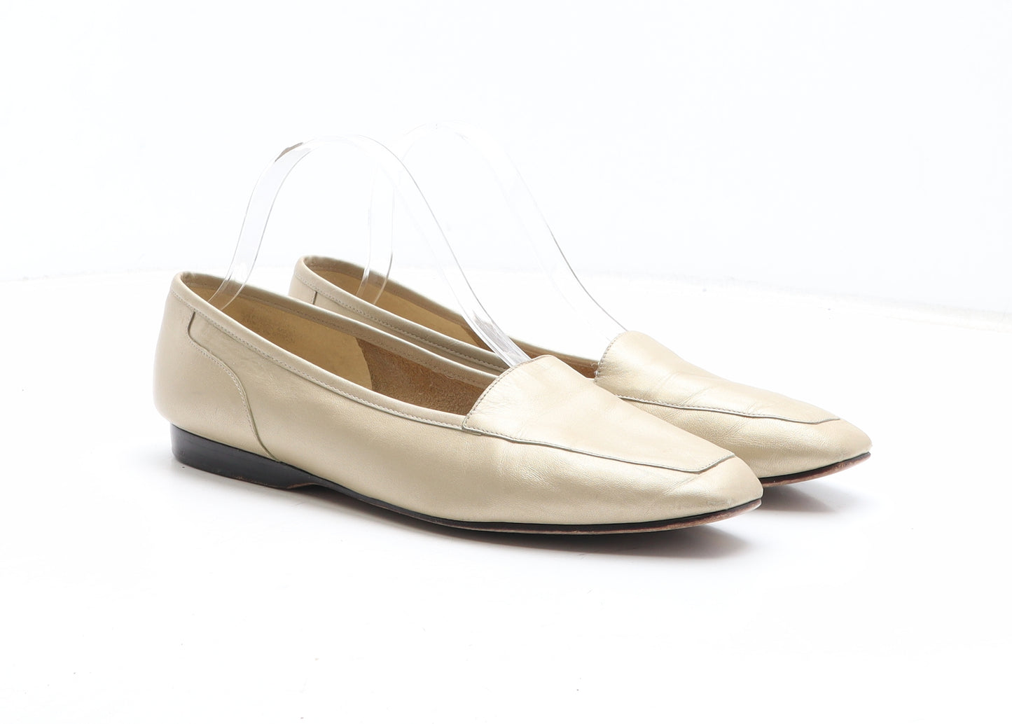Enzo Angiolini Womens Beige Leather Slip On Casual UK
