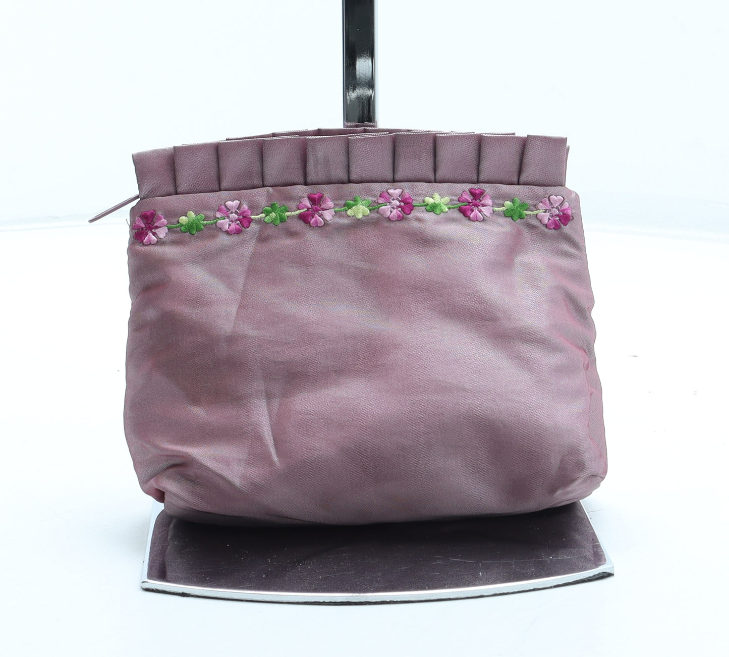 Marks and Spencer Womens Pink Floral Polyester Clutch Size Small