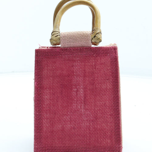 Preworn Womens Pink Polyester Top Handle Bag Size Small