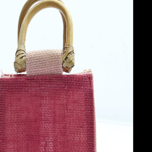 Preworn Womens Pink Solid Polyester Top Handle Bag Size Small