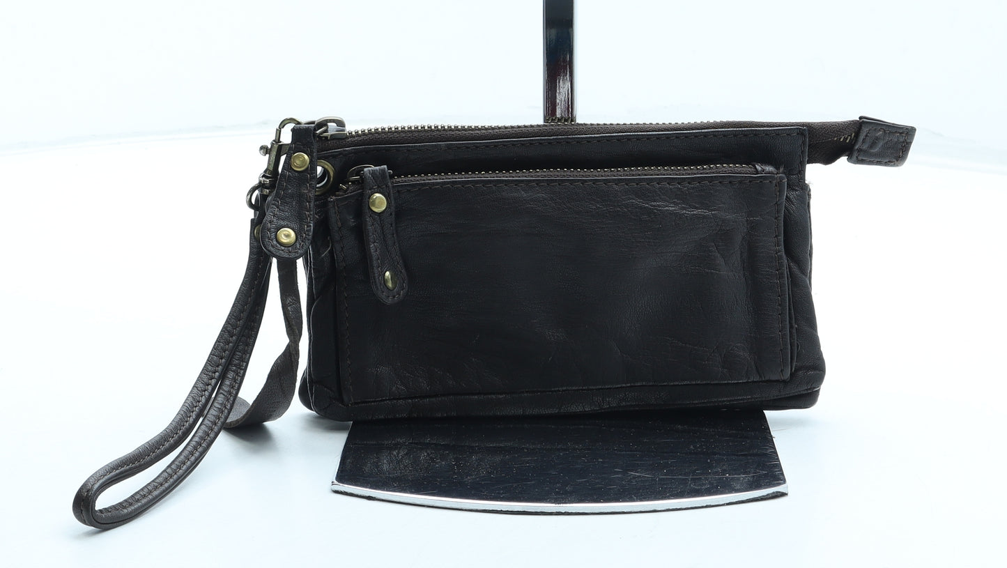 Topshop Womens Brown Leather Bow Tie Wallet Size S