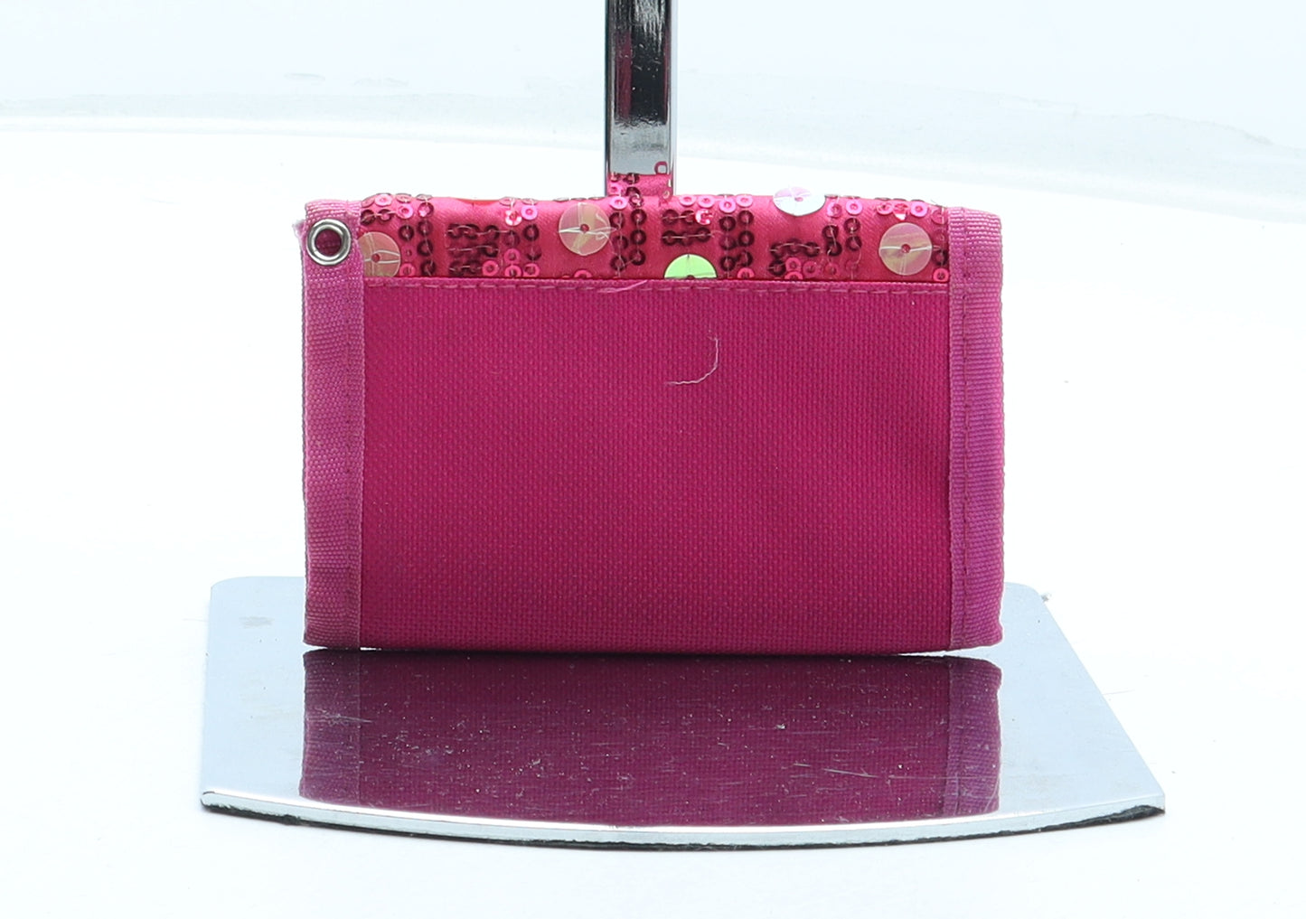 Preworn Womens Pink Geometric Polyester Bow Tie Wallet Size XS