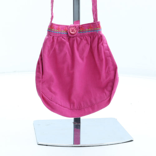 Preworn Girls Pink Polyester Crossbody Size Small Button
