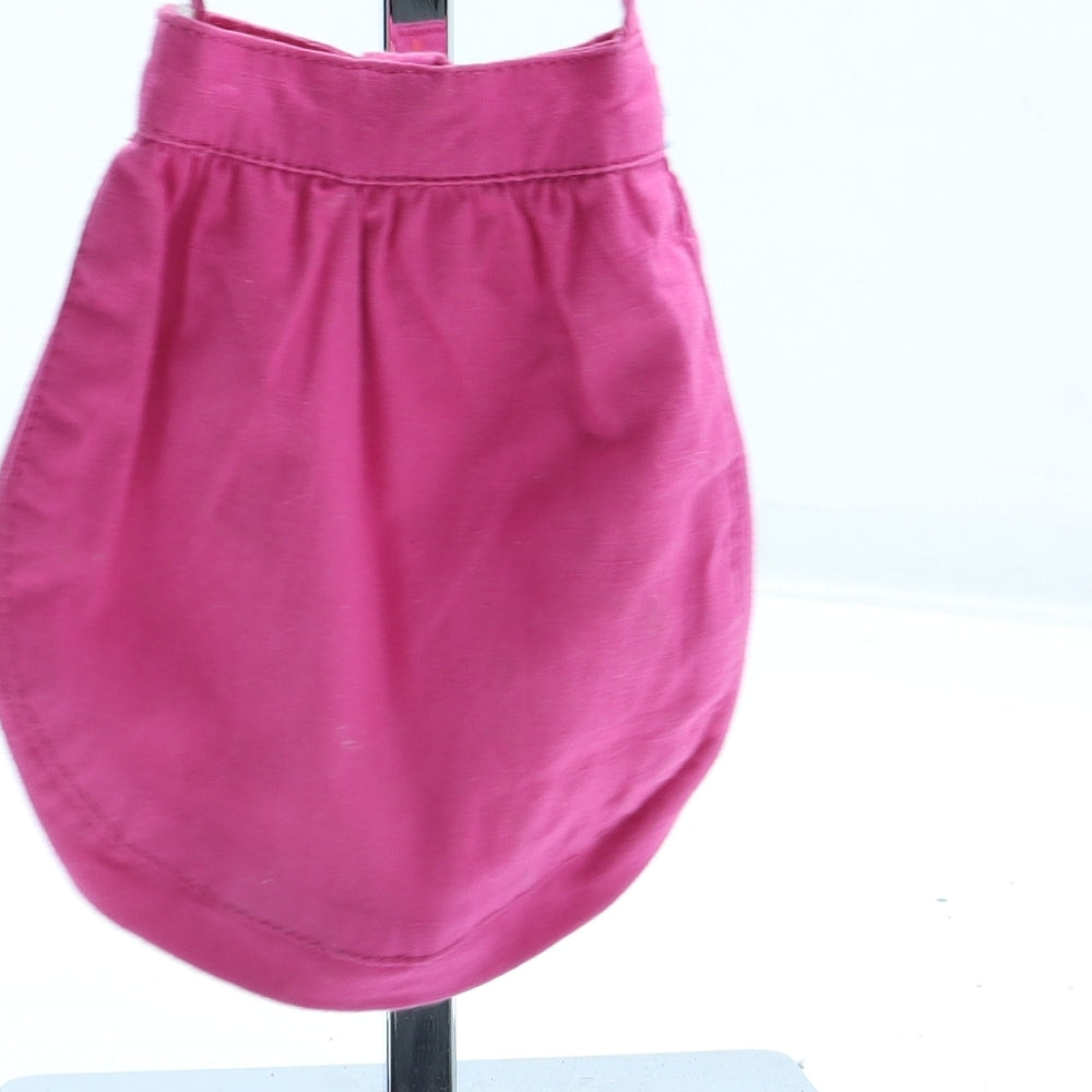 Preworn Girls Pink Polyester Crossbody Size Small Button
