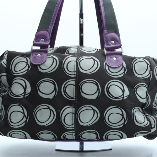 Preworn Womens Multicoloured Geometric Polyester Duffle Size Large