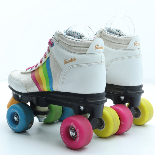 Rookie Womens Multicoloured Striped Polyurethane Bootie Boot UK - Roller Skates