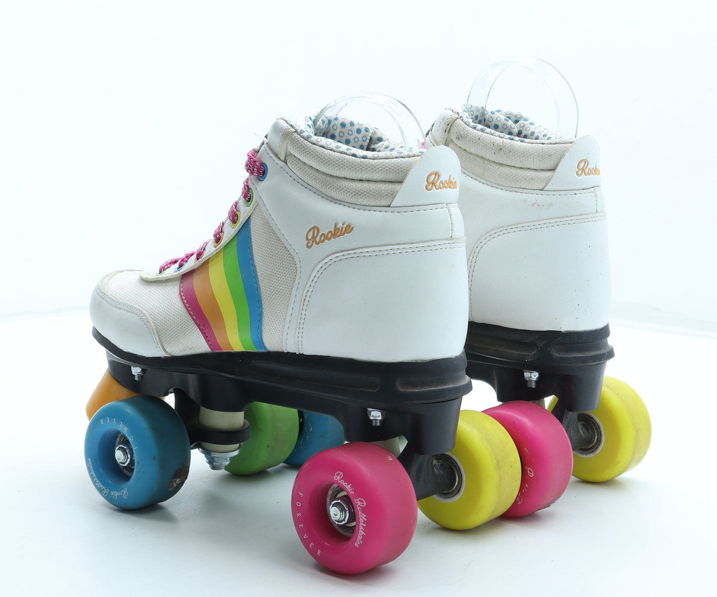 Rookie Womens Multicoloured Striped Polyurethane Bootie Boot UK - Roller Skates