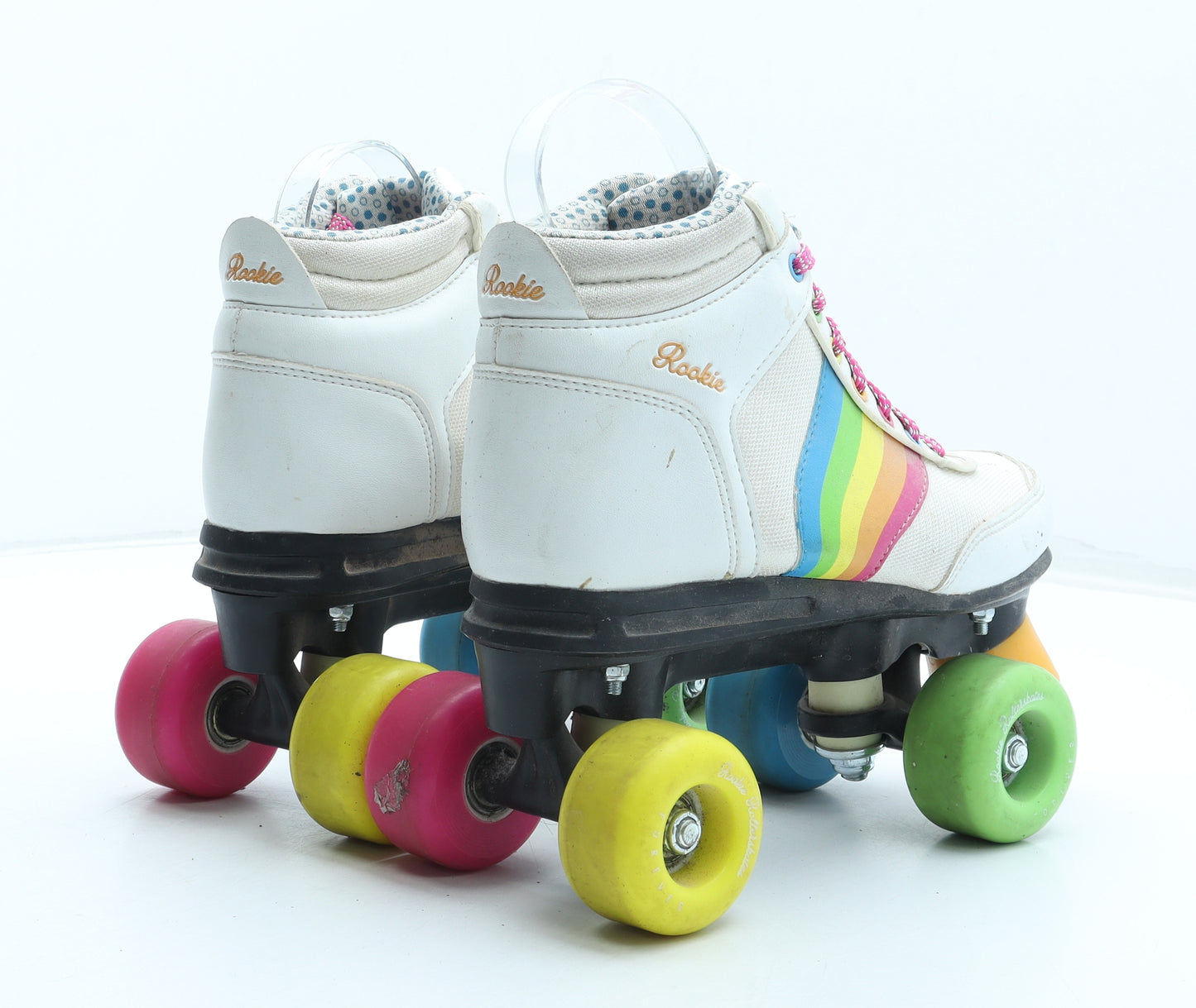 Rookie Womens Multicoloured Striped Polyurethane Bootie Boot UK - Roller Skates