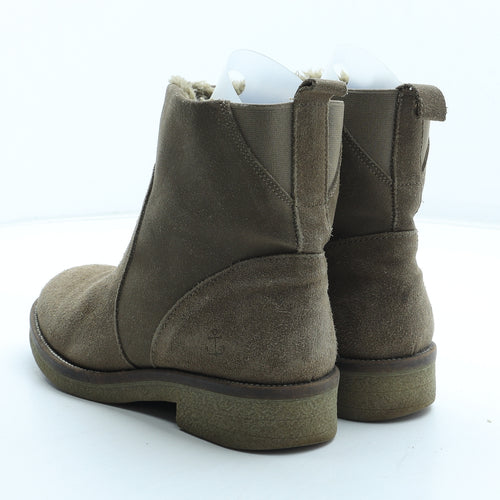 Preworn Mens Brown Leather Bootie Boot UK 6 39