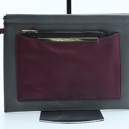 Atmosphere Womens Multicoloured Colorblock Polyurethane Clutch Size Medium