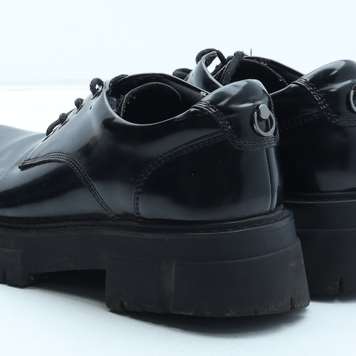 Preworn Womens Black Polyurethane Oxford Casual UK