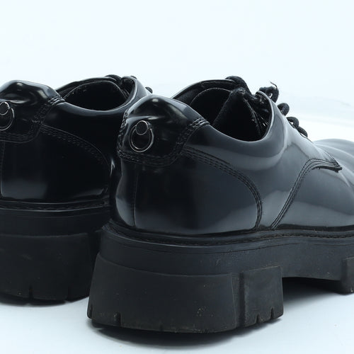 Preworn Womens Black Polyurethane Oxford Casual UK