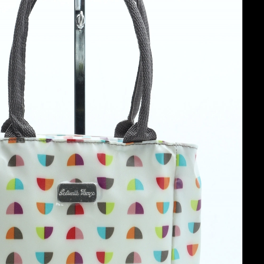 gabrielle Womens Multicoloured Geometric Polyurethane Top Handle Bag Size Small