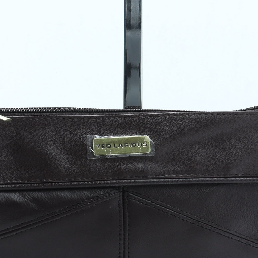 TED LAPIDUS Womens Brown Polyurethane Crossbody Size Medium
