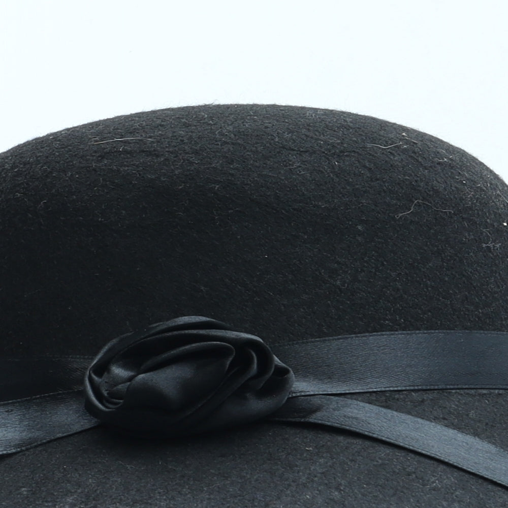 Preworn Womens Black Wool Cloche One Size