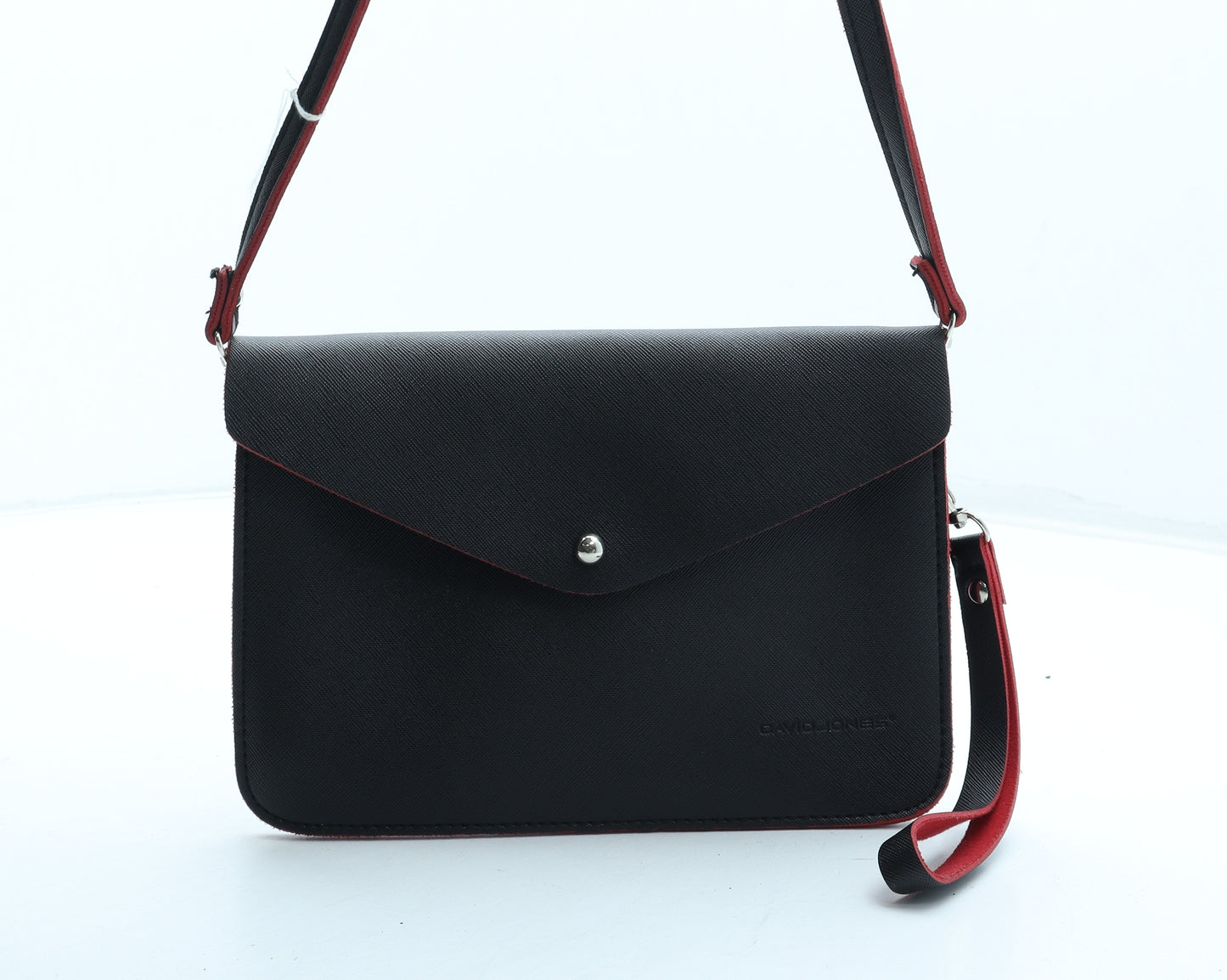 David Jones Womens Black Polyurethane Crossbody Size Small