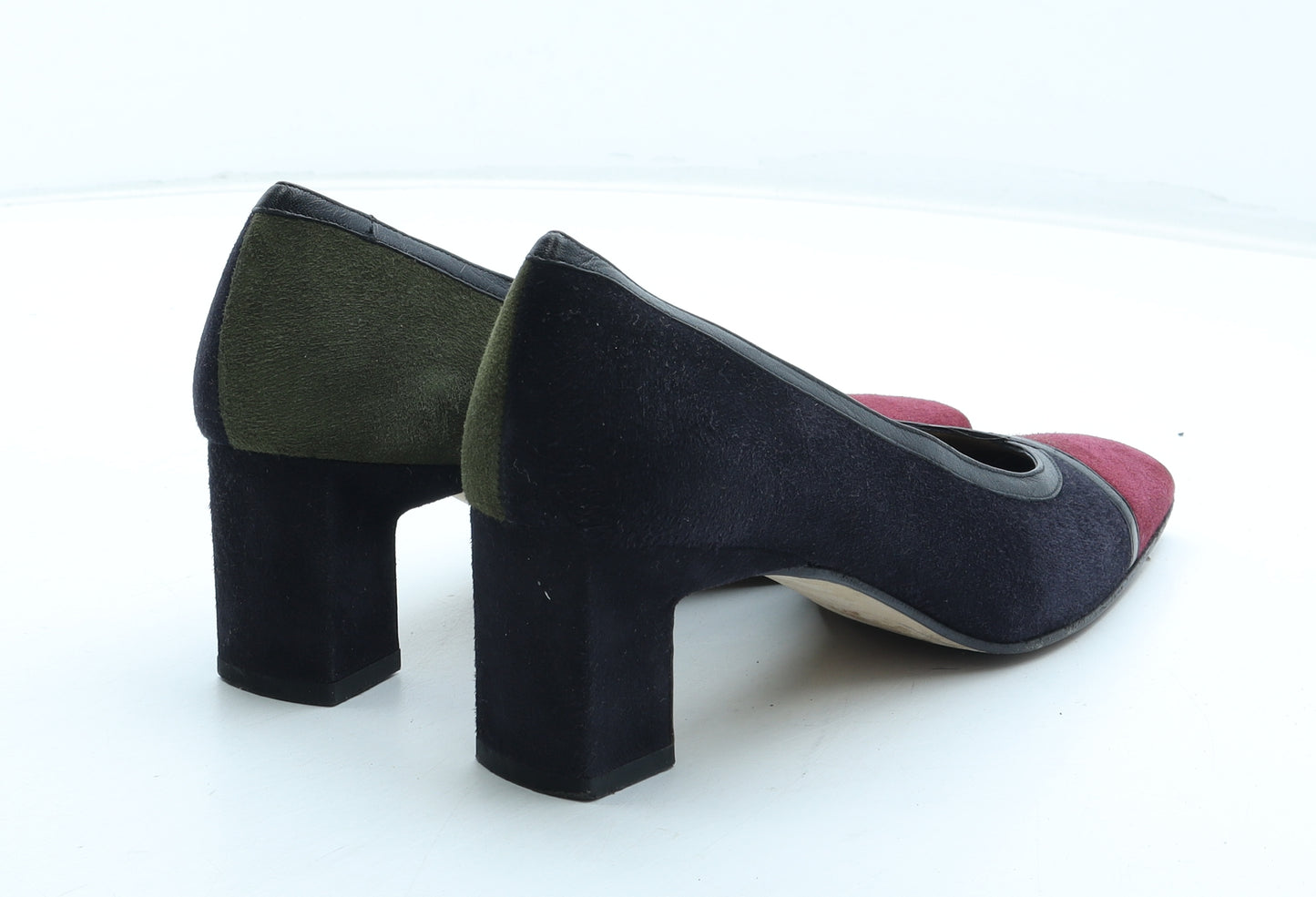 Roberto Capucci Womens Multicoloured Colourblock Leather Court Heel UK