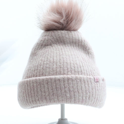 NEXT Girls Pink Acrylic Bobble Hat Size S - Size 7-10 Years