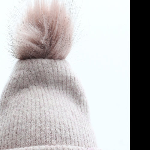 NEXT Girls Pink Acrylic Bobble Hat Size S - Size 7-10 Years