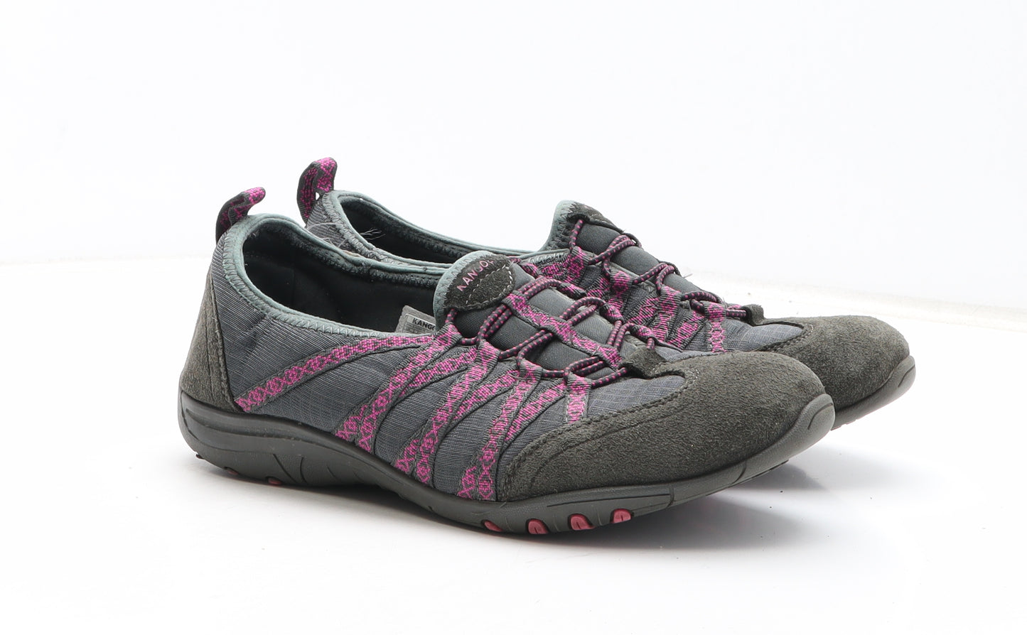 Kangol Womens Grey Striped Synthetic Trainer UK