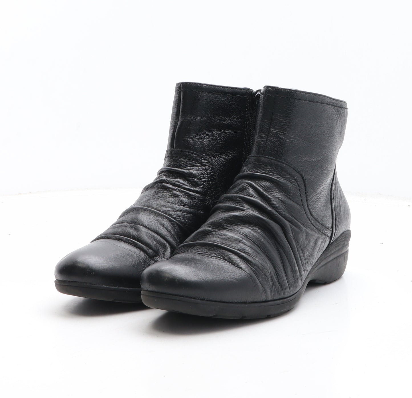 Marks and Spencer Womens Black Leather Bootie Boot UK