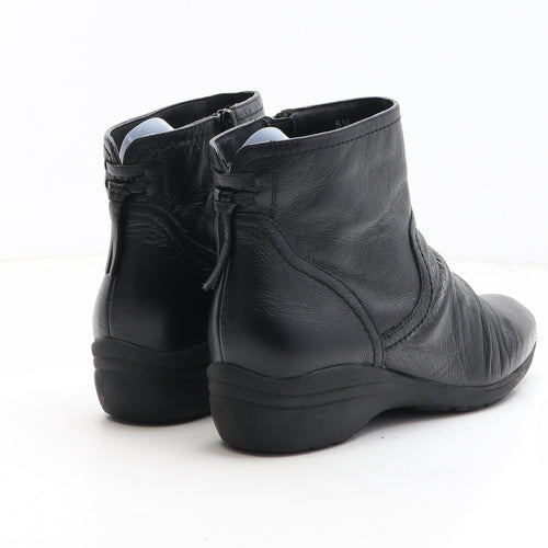 Marks and Spencer Womens Black Leather Bootie Boot UK