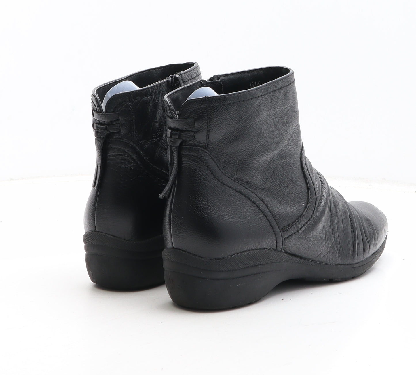 Marks and Spencer Womens Black Leather Bootie Boot UK