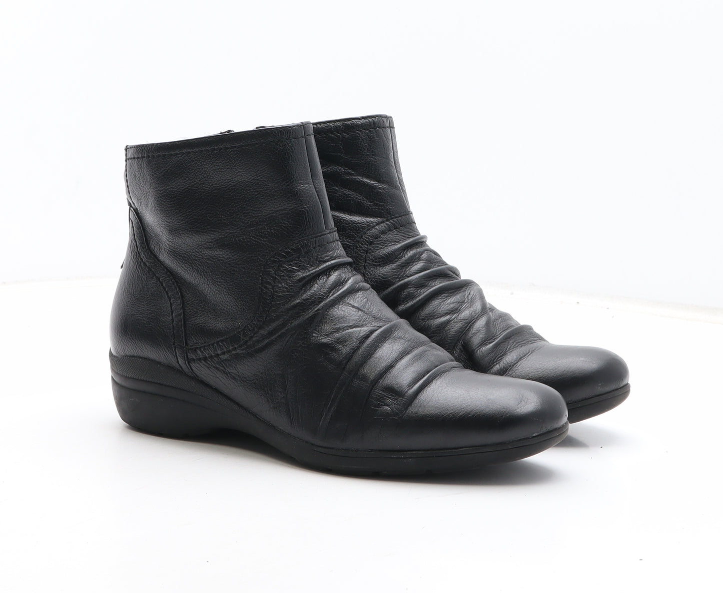 Marks and Spencer Womens Black Leather Bootie Boot UK