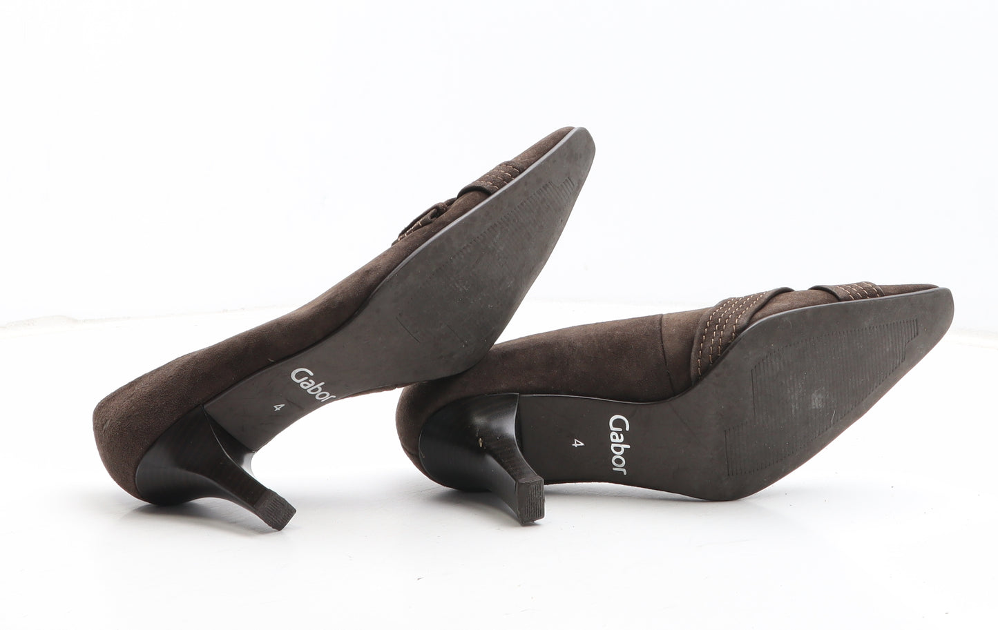 Gabor Womens Brown Leather Court Heel UK