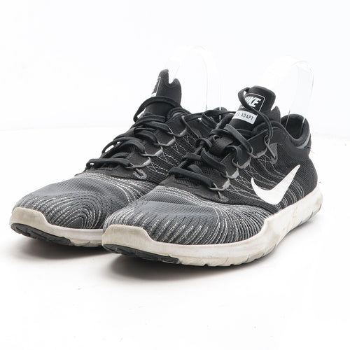 Nike Mens Black Geometric Fabric Trainer UK 6 - Flex Adapt