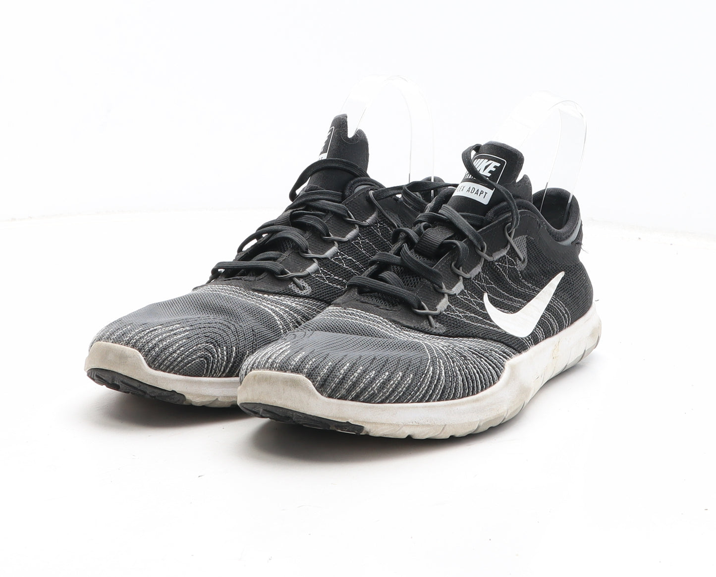 Nike Mens Black Geometric Fabric Trainer UK 6 - Flex Adapt