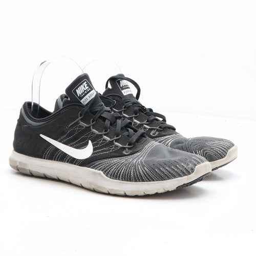 Nike Mens Black Geometric Fabric Trainer UK 6 - Flex Adapt