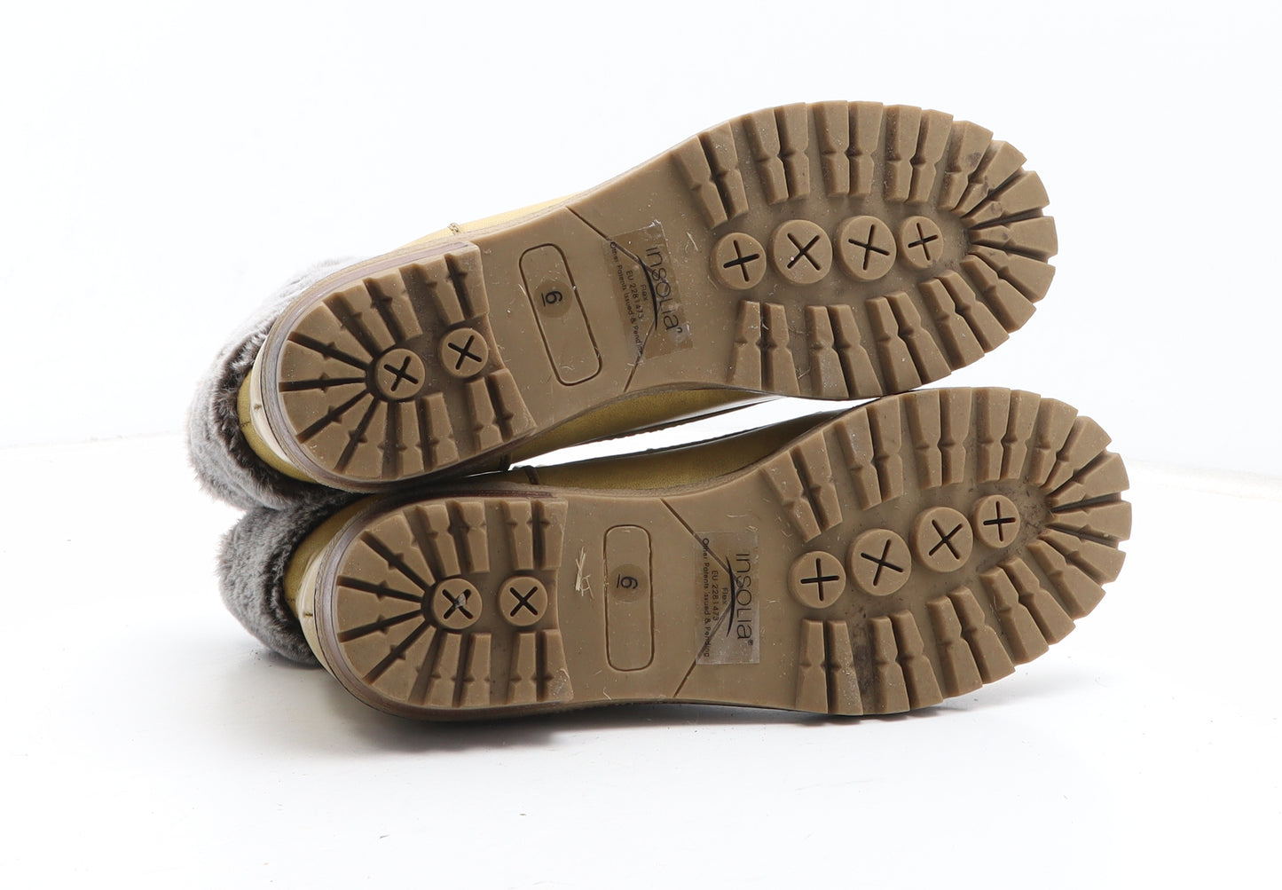 Marks and Spencer Womens Beige Synthetic Combat Boot UK