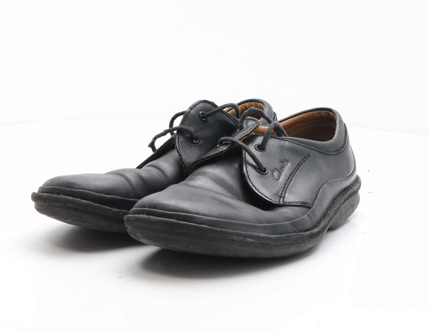 Clarks Mens Black Leather Oxford Casual UK 6